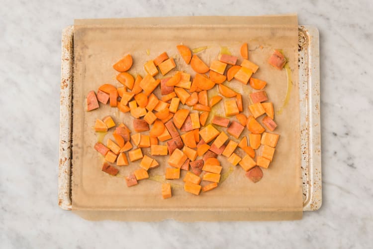 Roast sweet potatoes