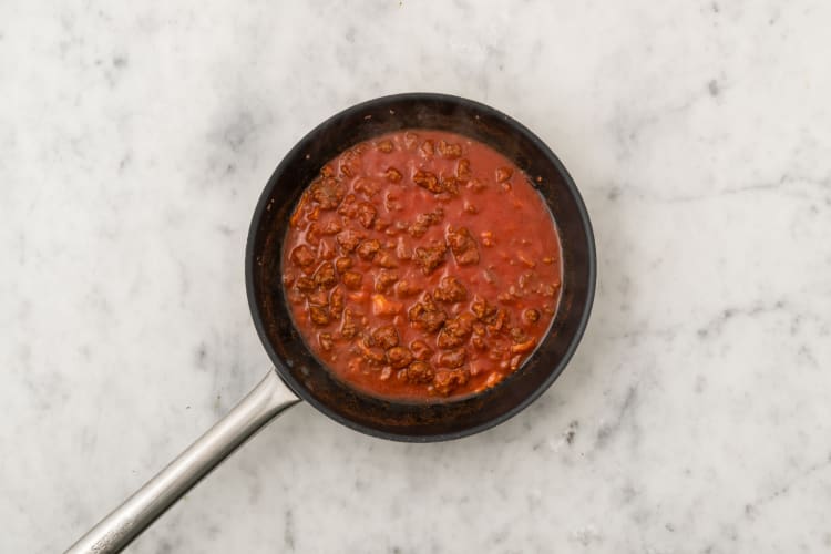 Simmer the Bolognese