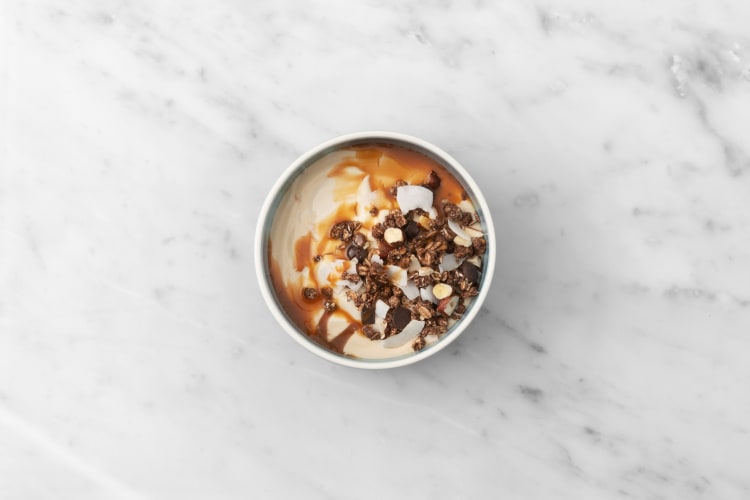 Salted Caramel and Hazelnut Granola with Yoghurt