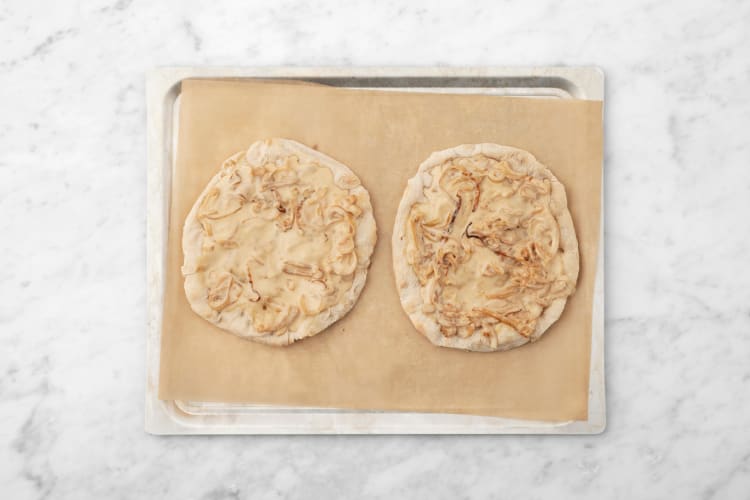 Assemble and bake flatbreads