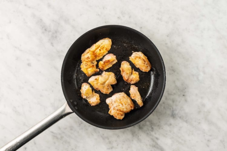 Prep and pan-fry chicken