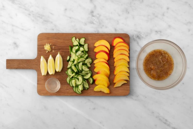 Prep salad and make dressing