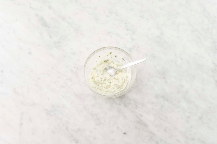 Prep and make yogurt-cilantro dip