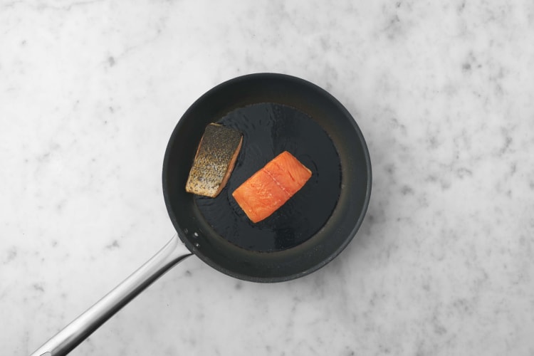 Zalmfilet bakken