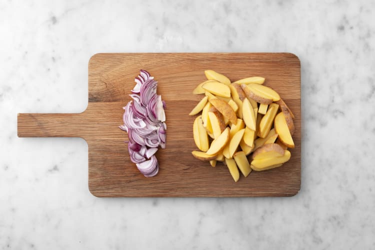 Prep and roast potatoes