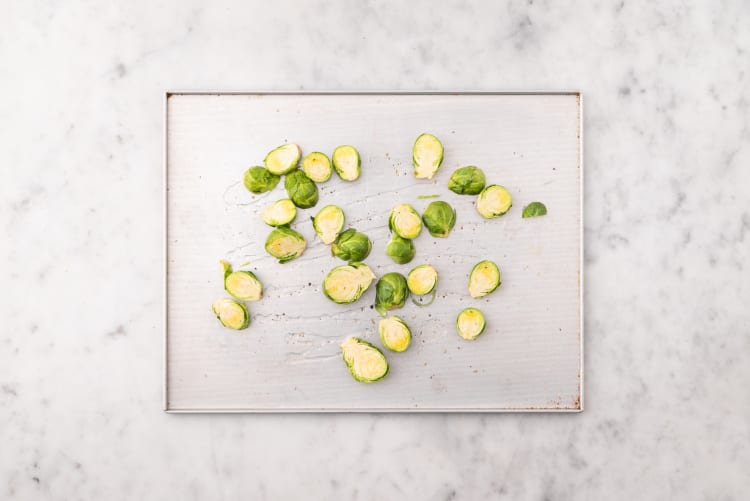 Prep and roast Brussels sprouts