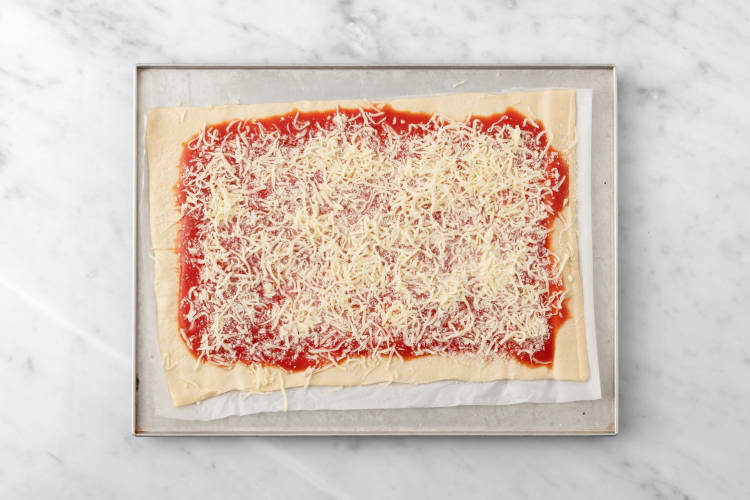 Pizza belegen