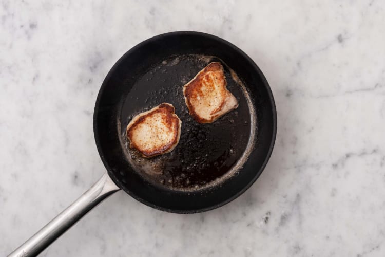 Sear and roast pork chops