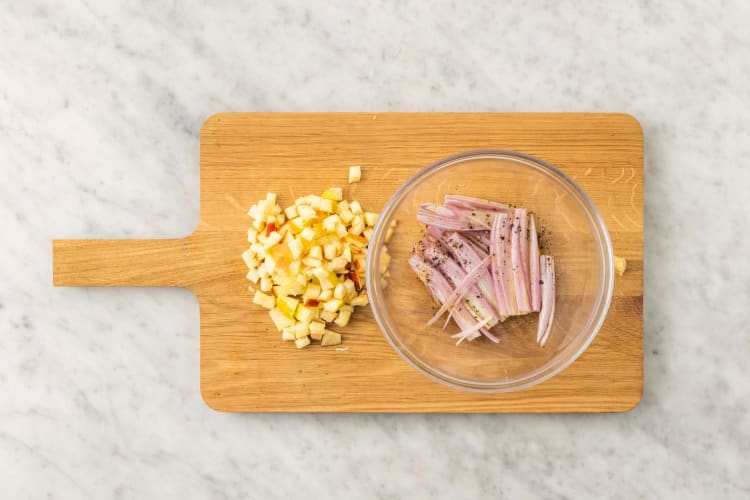 Prep and marinate shallots