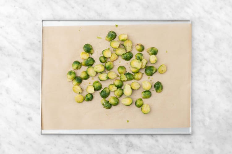 Prep and roast Brussel sprouts