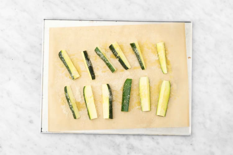 Prep and roast zucchini