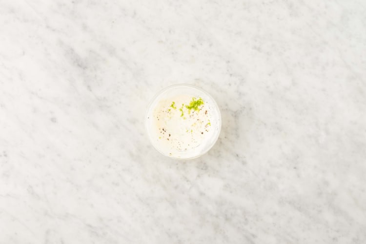 Make garlic-lime crema