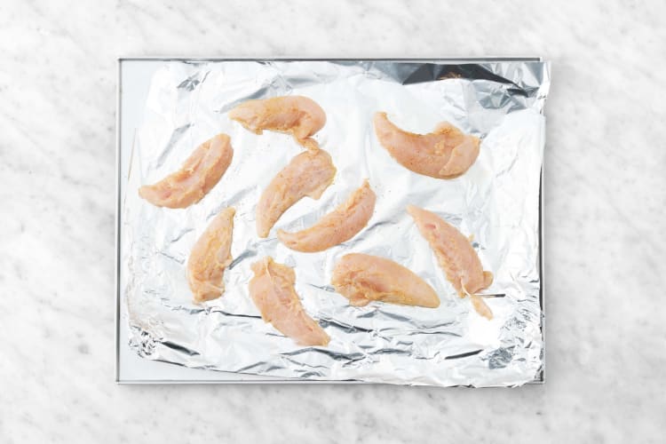 Prep and cook chicken