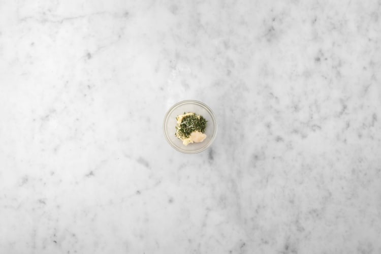 Make rosemary-garlic butter