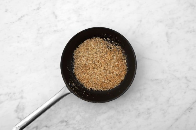 Finish prep and toast panko