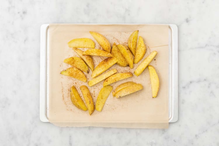 Roast potato wedges