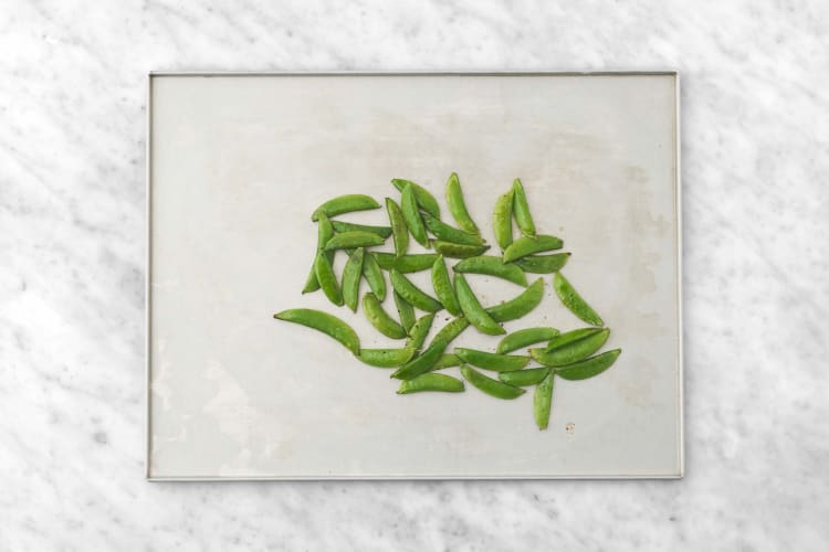 Roast snap peas