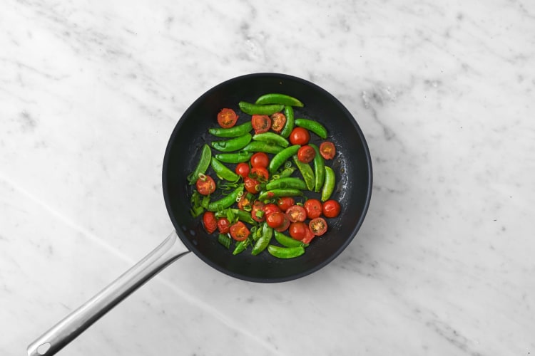 Prep and cook veggies