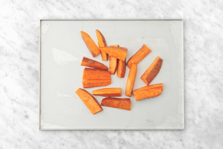 Roast sweet potatoes