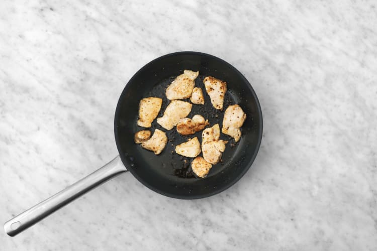 Prep and pan-fry chicken