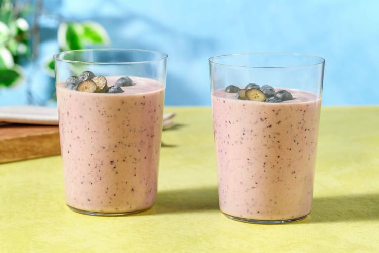 Very berry smoothie met blauwe bessen, frambozen en banaan