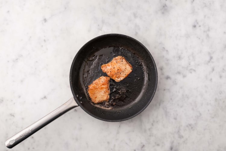 Prep sauce and start pork tenderloin