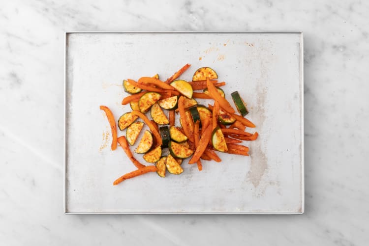 Prep and roast veggies