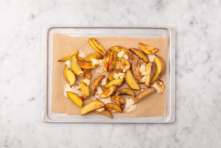 Roast potato wedges