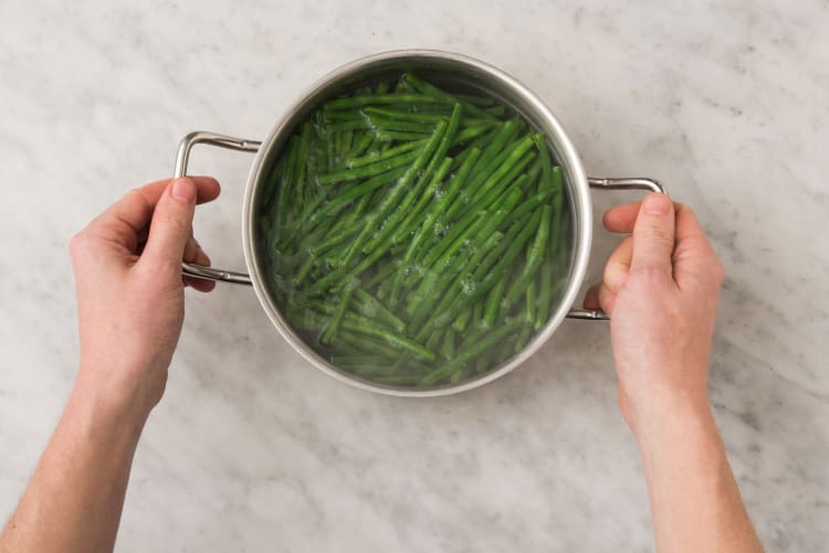 Cook green beans