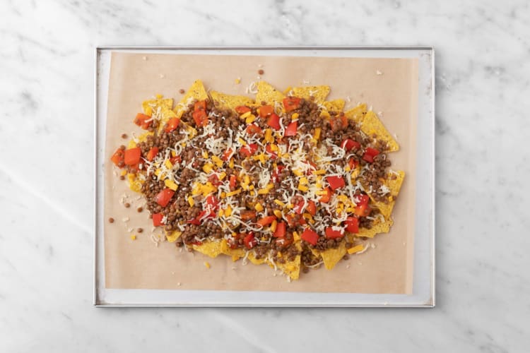 Assemble and bake nachos