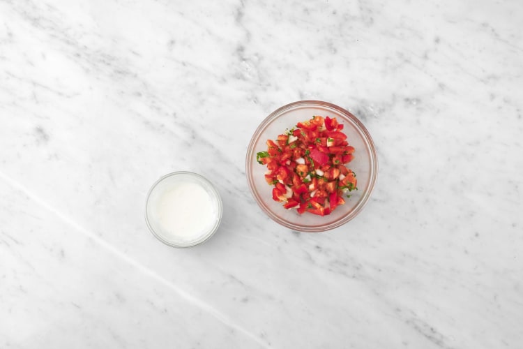 Make salsa and crema