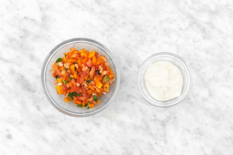 Make salsa and crema