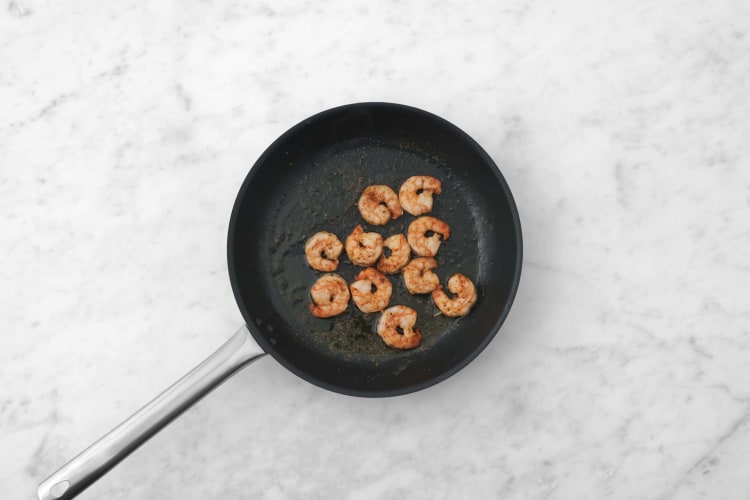 Cook shrimp