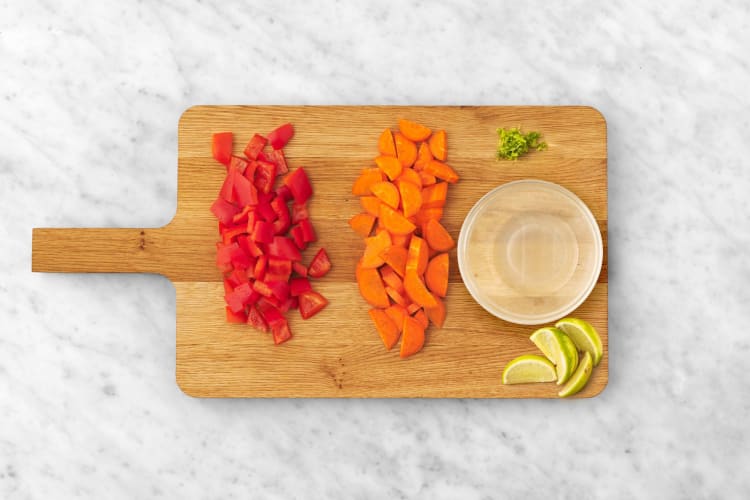 Prep and roast veggies