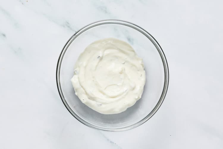 Make lemon yogurt sauce