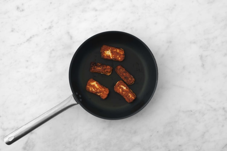 Sear halloumi