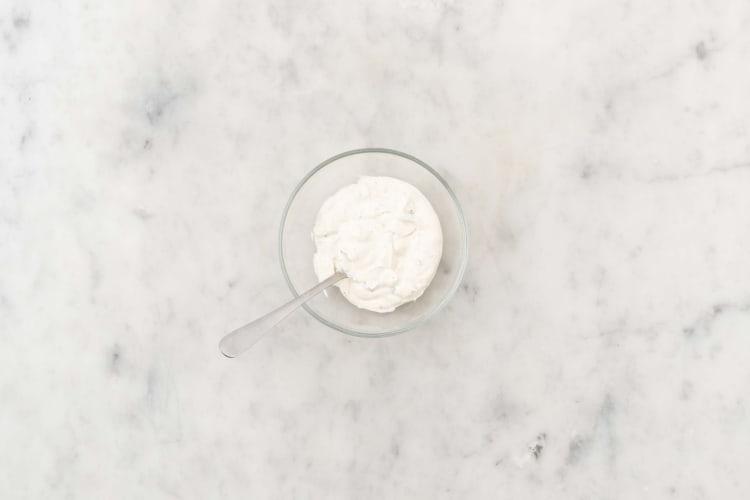 Prep and make cilantro-yogurt dip