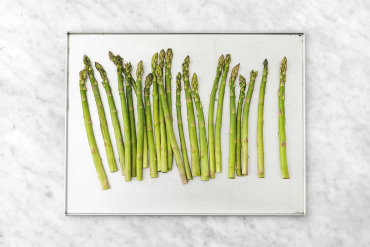 Prep and roast asparagus