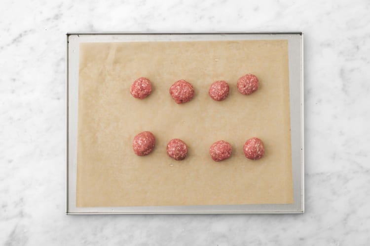 Make and bake meatballs
