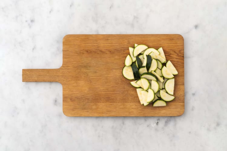 Prep zucchini and chicken