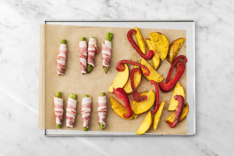 Prep and roast veggies