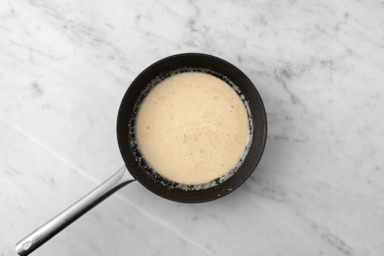 Make creamy mustard sauce