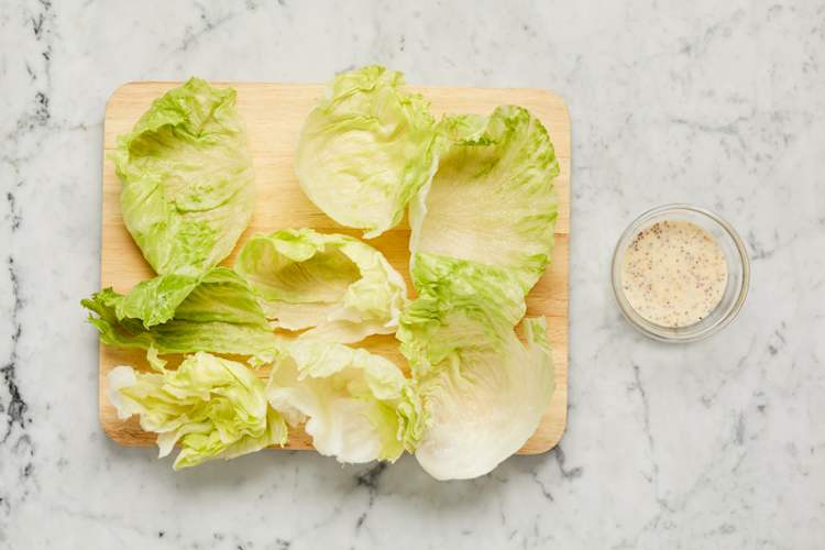 Make dip and prep lettuce 