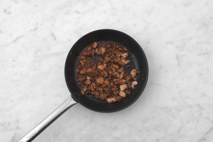 Cuire le mélange de bœuf et de porc