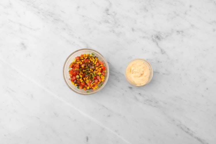 Make salsa and crema