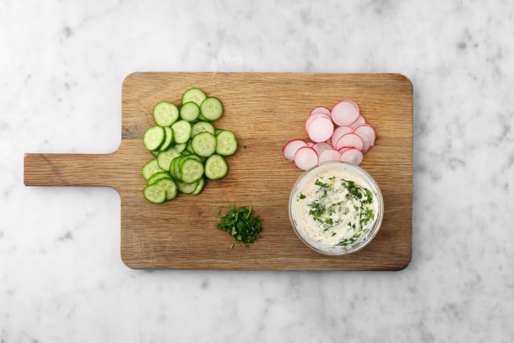 Prep and make cilantro mayo