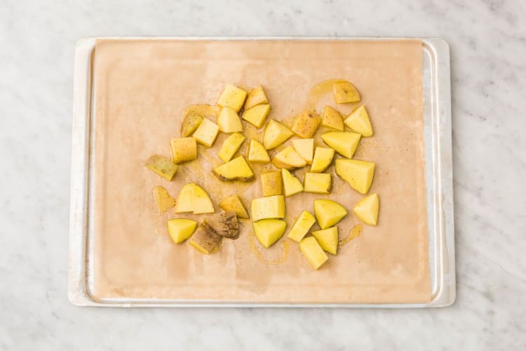 Prep and roast potatoes