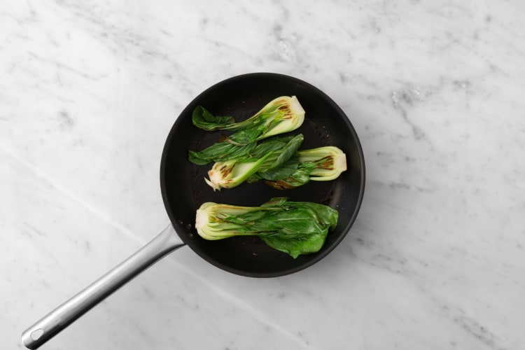 Pak Choi glasieren