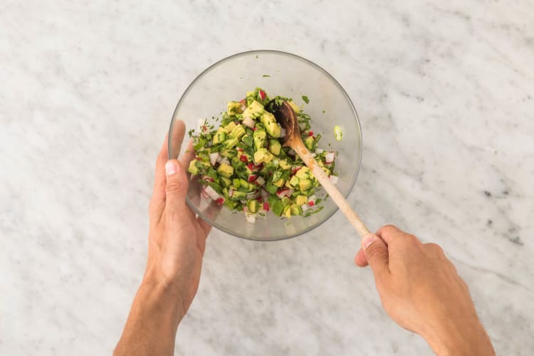 Make avocado salad