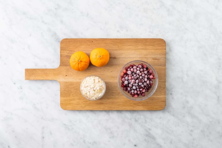 Make cranberry clementine jam